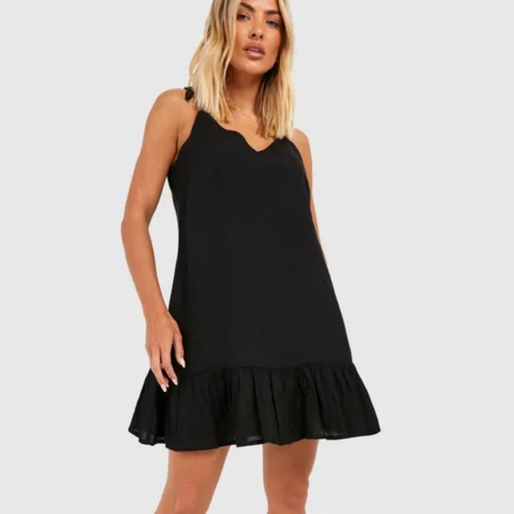 Black Tie Strap Dress - Picture 1 of 5